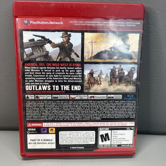 Red Dead Redemption (PlayStation 3 PS3) Greatest Hits Video Games - Picture 2 of 5